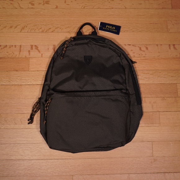 Polo Ralph Lauren Grey Canvas Backpack OS Polyester Brand New